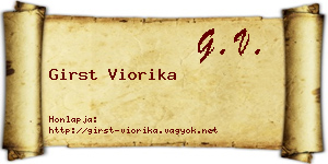 Girst Viorika névjegykártya